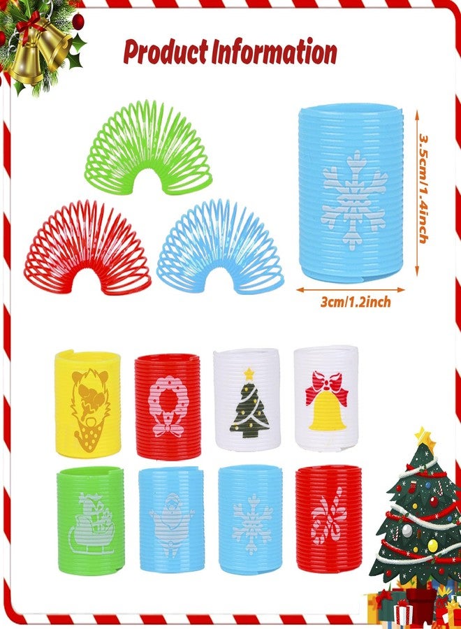 LOKIPA 48PCS Christmas Coil Springs for Kids, Mini Christmas Slinky Party Favors Christmas Spring Toys Christmas Treat Bags Gifts for Kids Christmas Stocking Stuffers, Party Favors - Image 3
